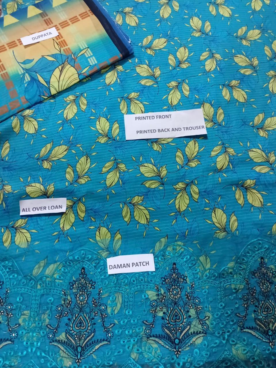 3 Pcs Women's Unstitched Printed Suit