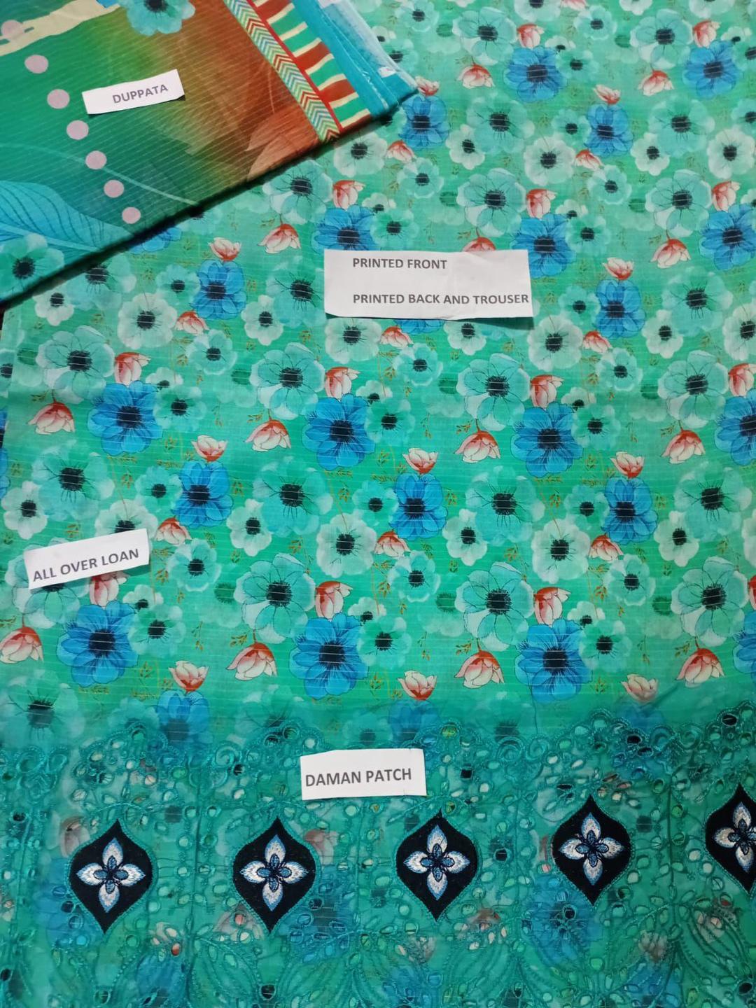 3 Pcs Women's Unstitched Printed Suit