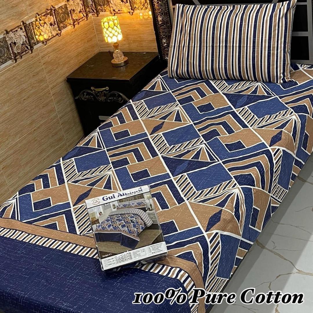4 Pcs Cotton Printed Single Bedsheet
