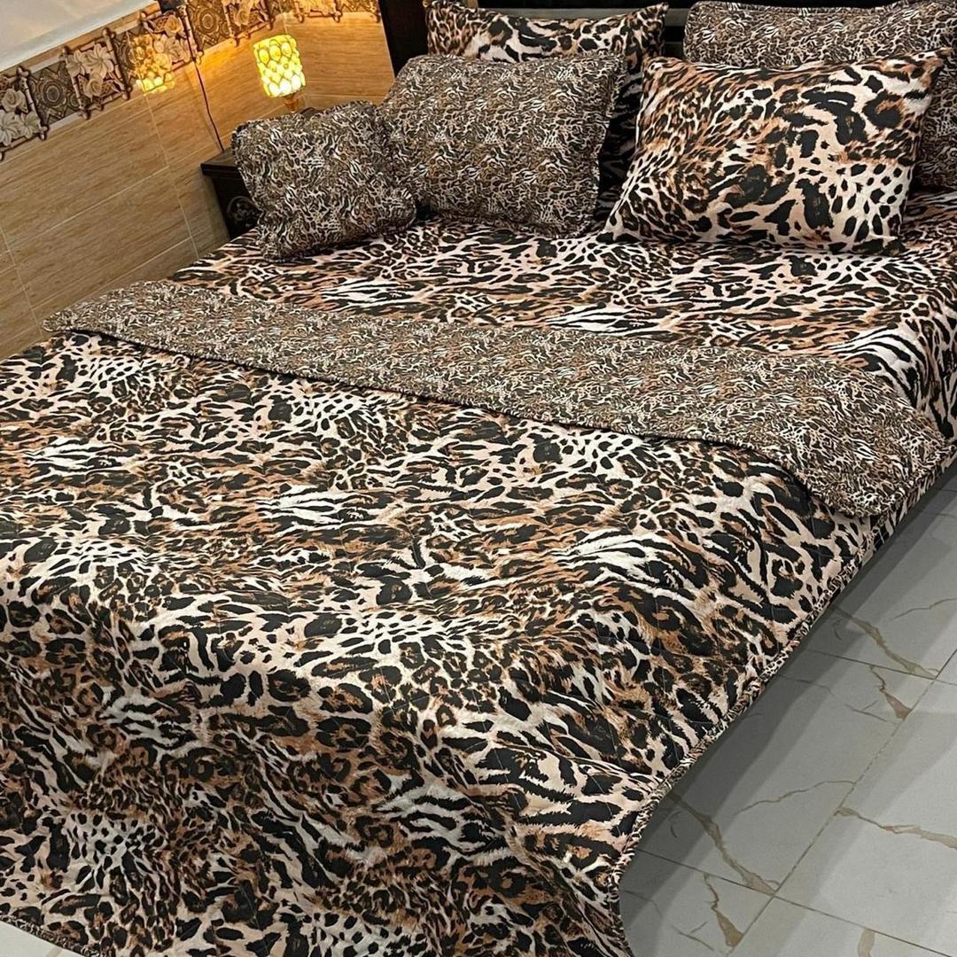 7 Pcs Cotton Salonica Printed Comforter Set