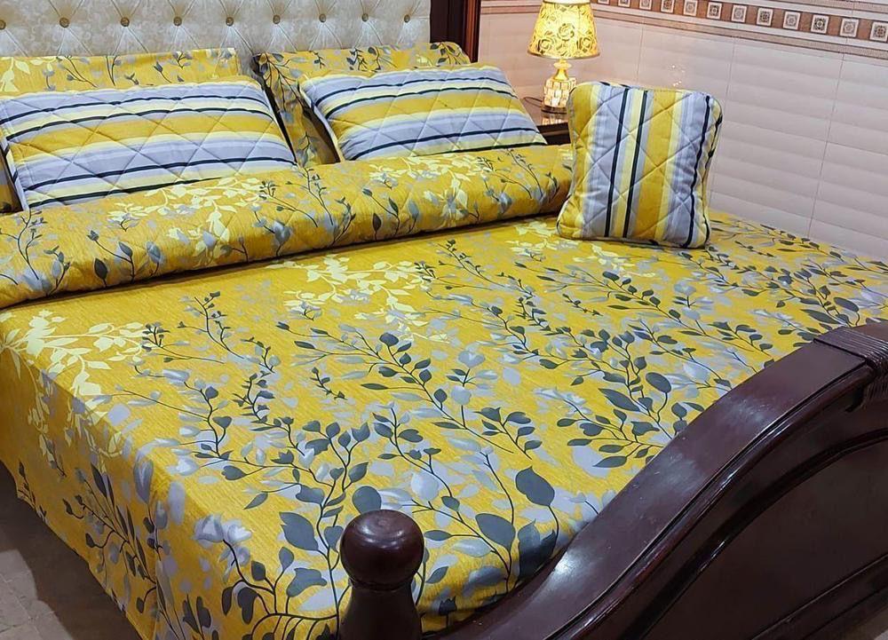 7 Pcs Cotton Salonica Printed Comforter Set