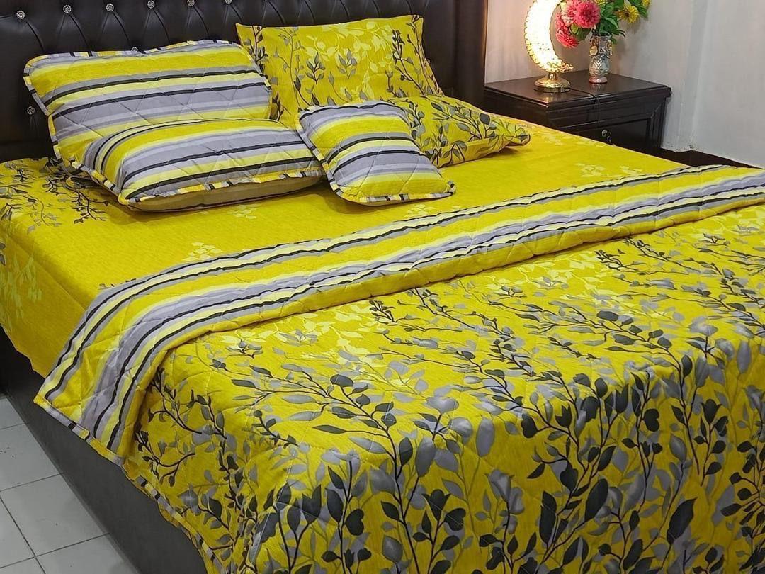 7 Pcs Cotton Salonica Printed Comforter Set
