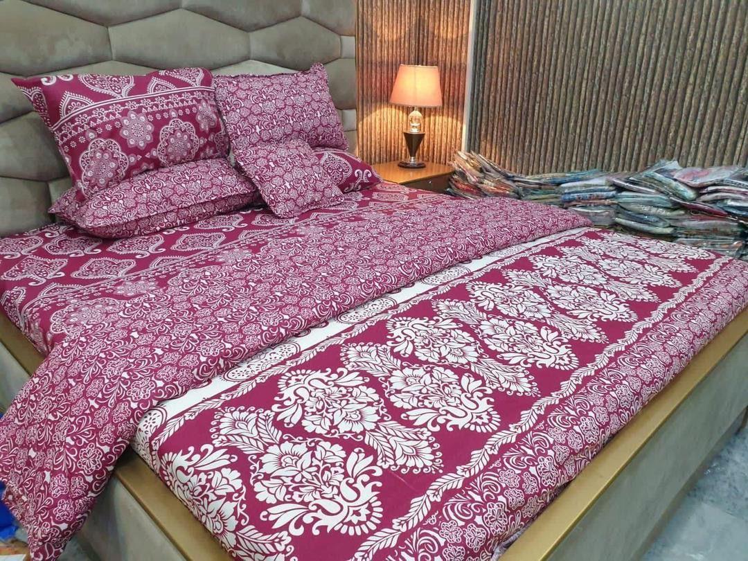 7 Pcs Cotton Salonica Printed Comforter Set