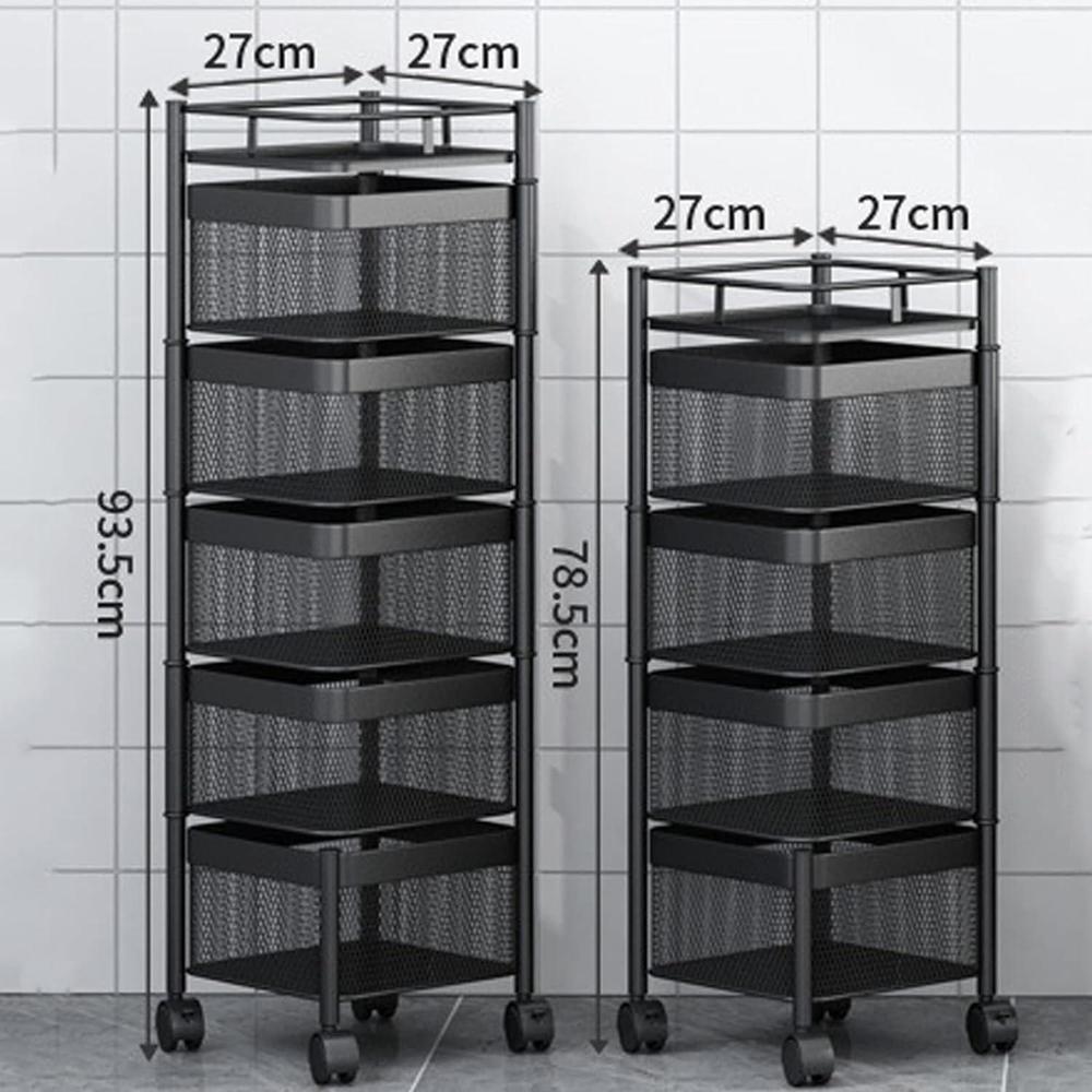 4 Layered Rotatable Fruit Basket 