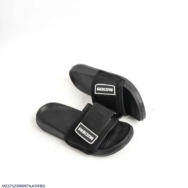 Black Casual Slide Slippers for Hot Weather