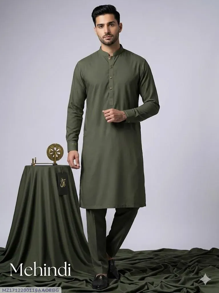 Men's Unstitched Boski Plain Suit