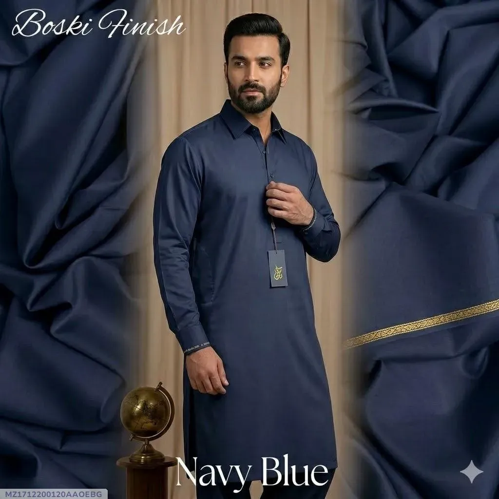 Men’s Unstitched Boski Plain Suit