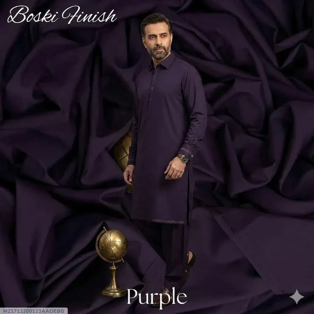 Men’s Unstitched Boski Plain Suit