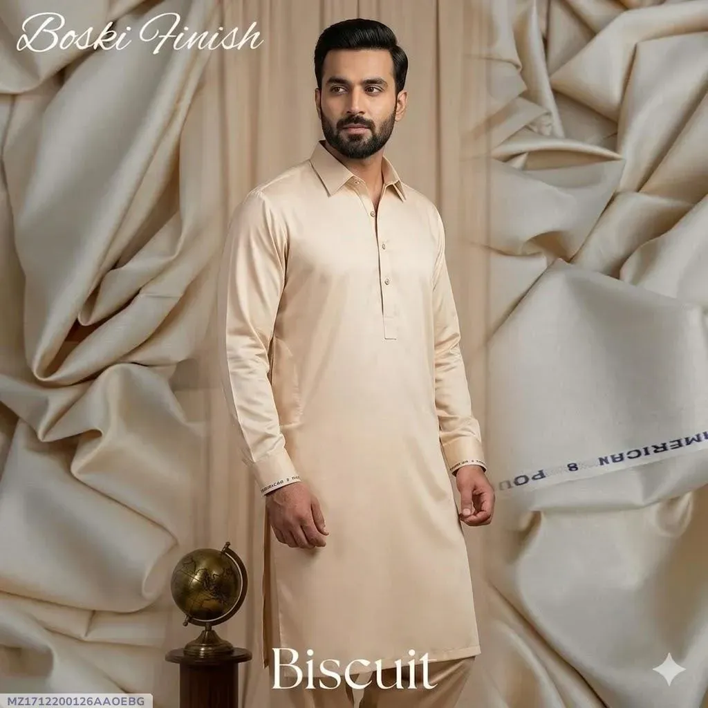 Men’s Unstitched Boski Plain Suit
