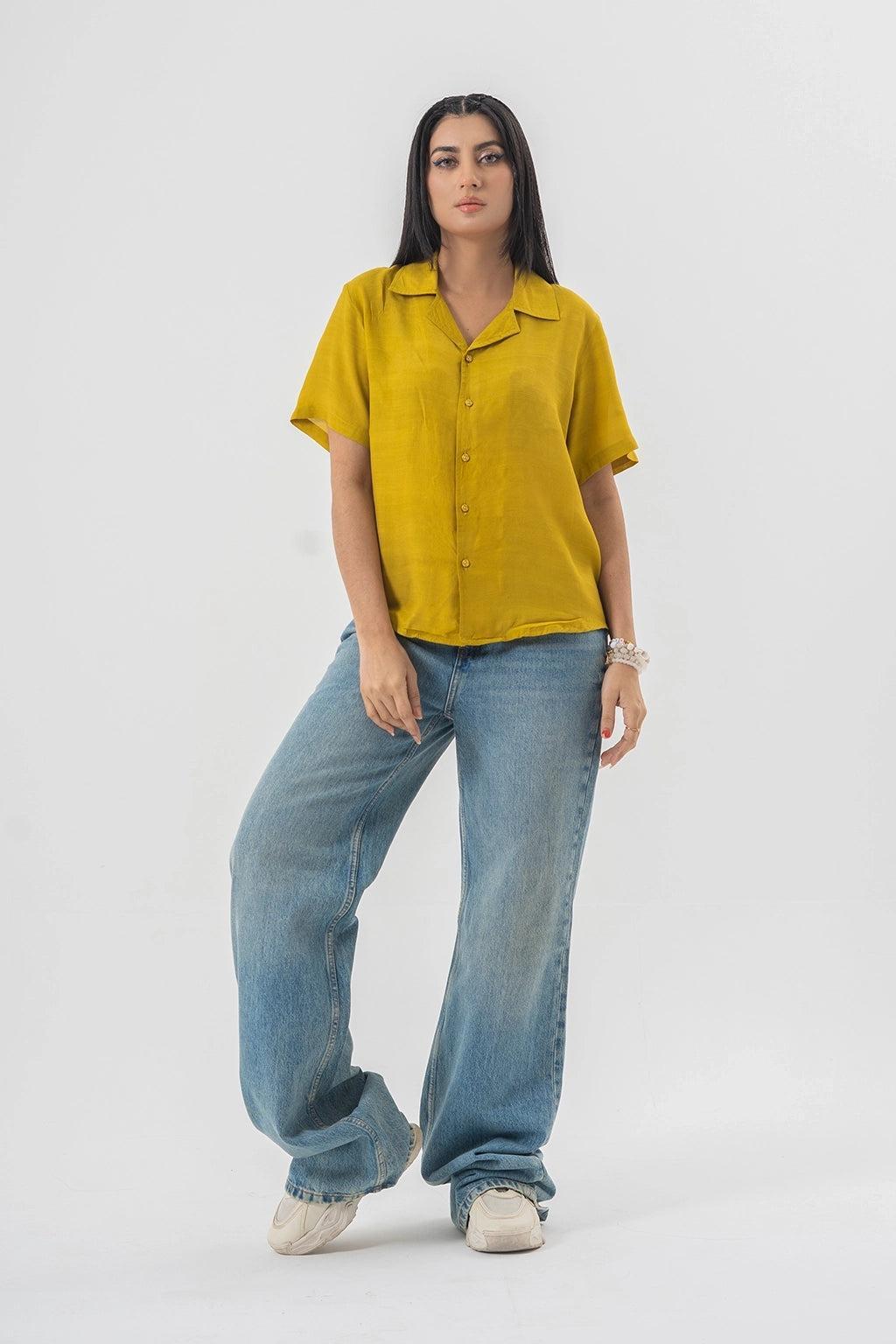 Baggy Fit Blue Denim Pants with Panel Stitch Detailing - Light Wash Style EW-000770