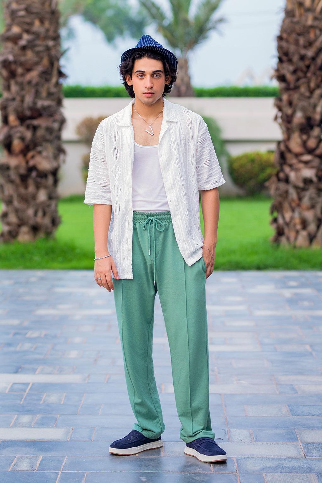 Cut & Sew Trousers – Dusty Seafoam green EW-000456
