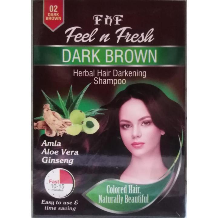 Rich Brown Hair Color Shampoo - Pack of 6 for Gorgeous Hair Color