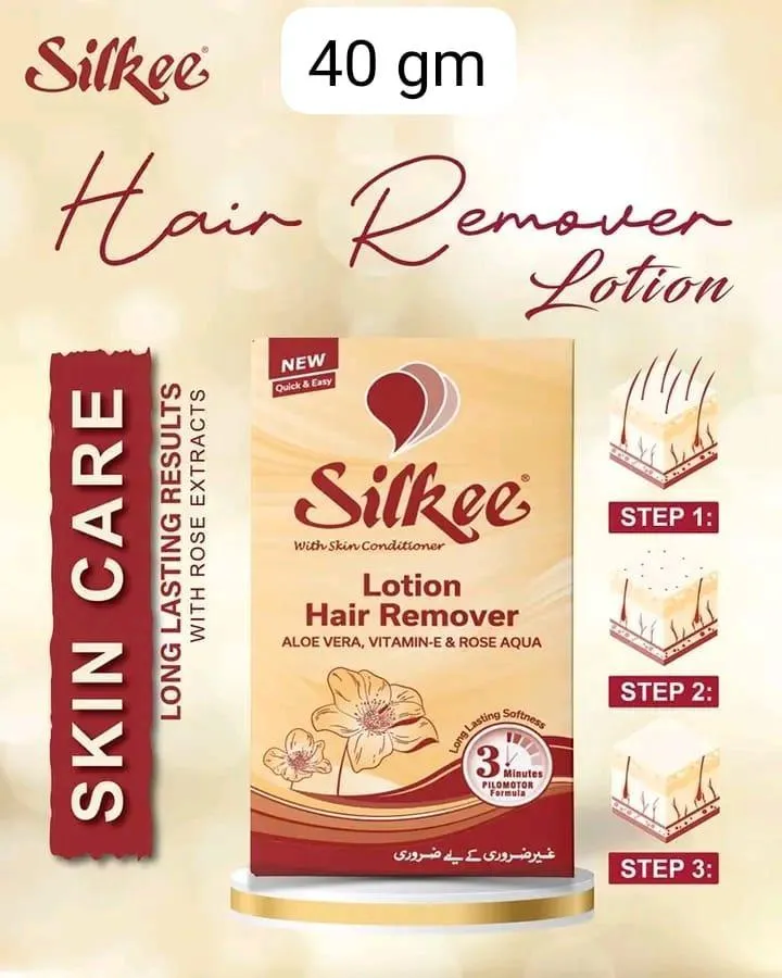 Silky Hair Removal Cream, 40 Gram, 1 Pc, For All Skin Types