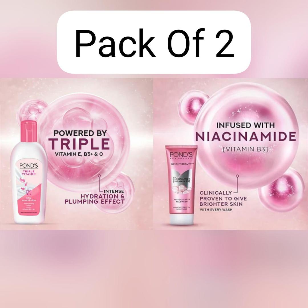 Ponds 2 in 1 Face Wash and Body Lotion Bundle 