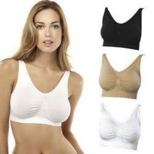Comfortable Non-Padded Jersey Bra - Black - 1 Pcs