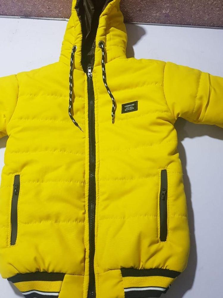 1 Pc Boy's Stitched Polyester Quilted Plain Puffer Jacket