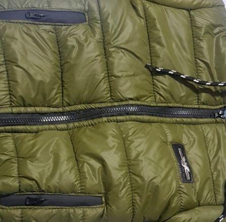 Boy's Olive Green Quilted Puffer Jacket with Hood & Zip Pockets