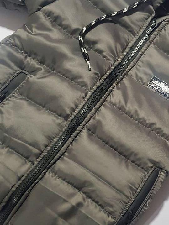Boy's Quilted Puffer Jacket Grey Winter Warm Lightweight