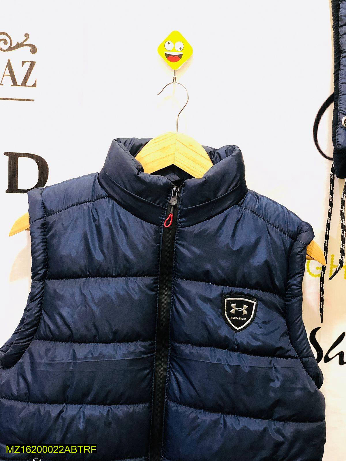 Men Navy Parachute Puffer Vest Sleeveless Winter Warm