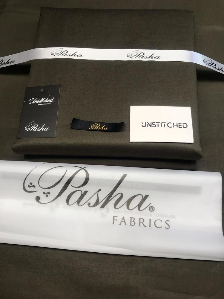 Men Unstitched Cotton Suit Olive Green Eid Formal Wear