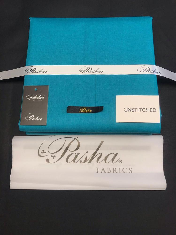 Unstitched Cotton Suit Teal for Men Eid Wedding Formal
