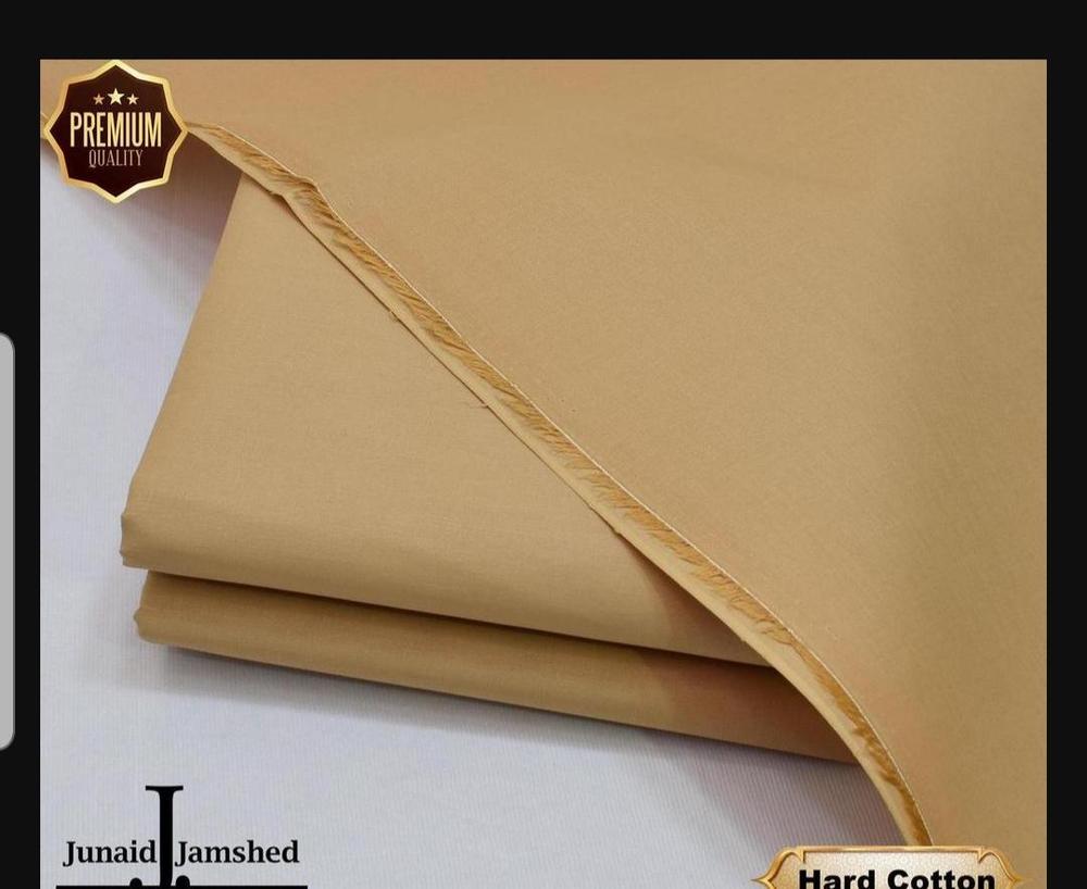 Men Hard Cotton Plain Suit 4.5m Unstitched