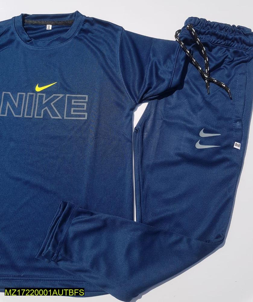 2 Pcs Polyester Printed Track Suit - Blue