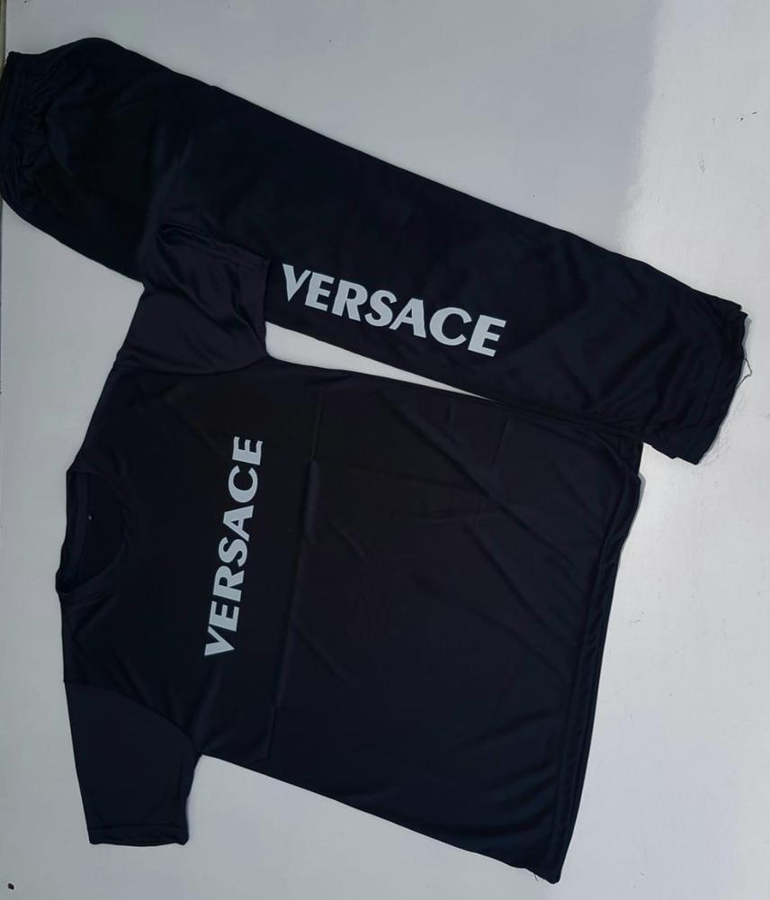 Men Micro Interlock Versace Track Suit Black