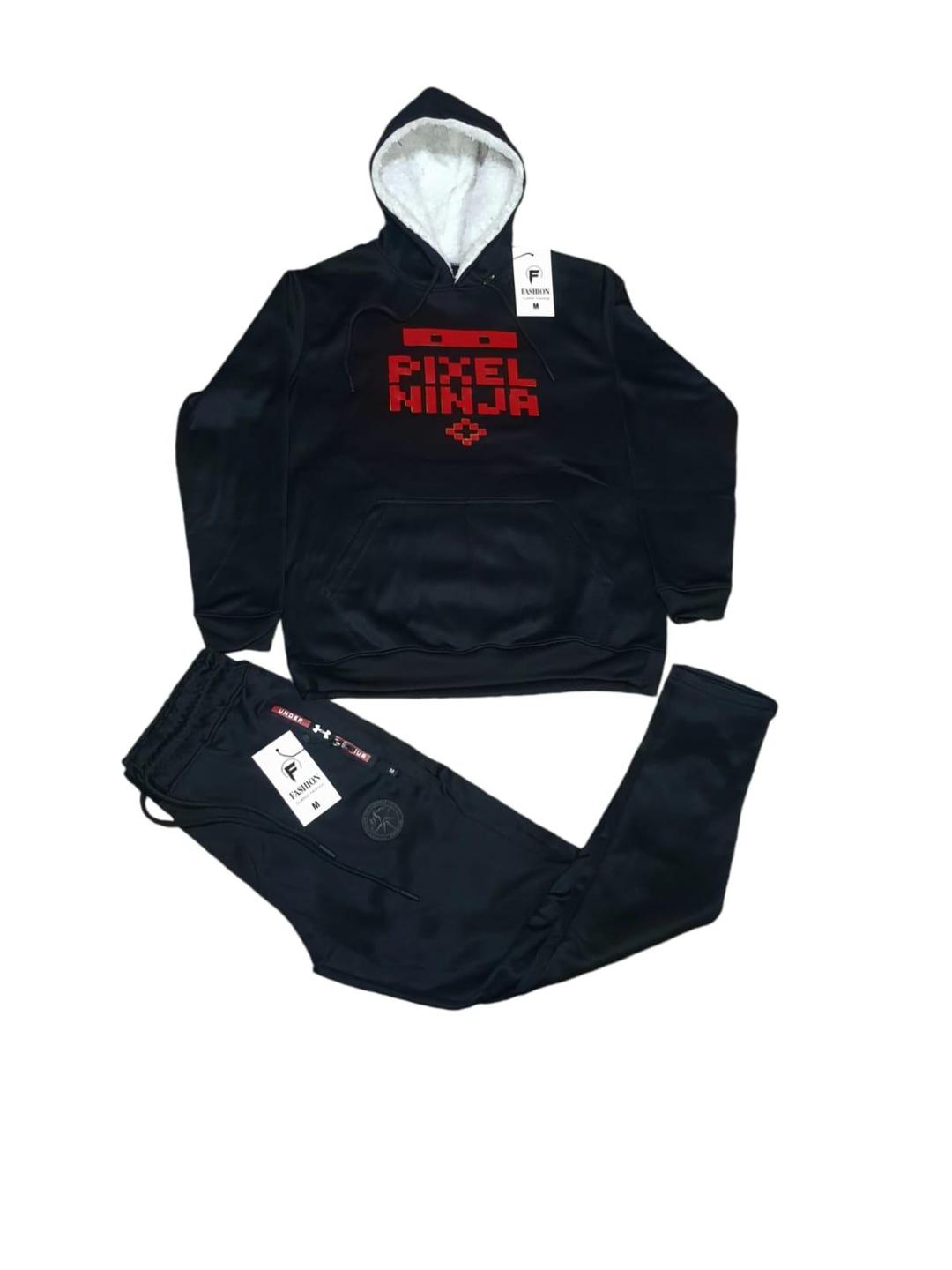 Men's Fleece Hoodie Track Suit - 2 Pcs
