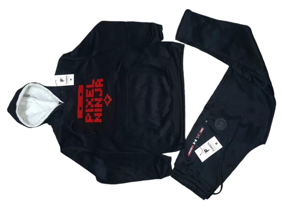 Black Pixel Ninja Hoodie & Pants Set Medium to XL