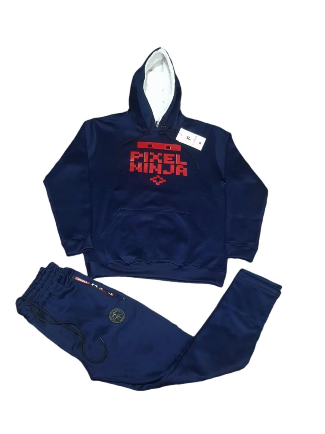 Men's Fleece Hoodie Track Suit - 2 Pcs