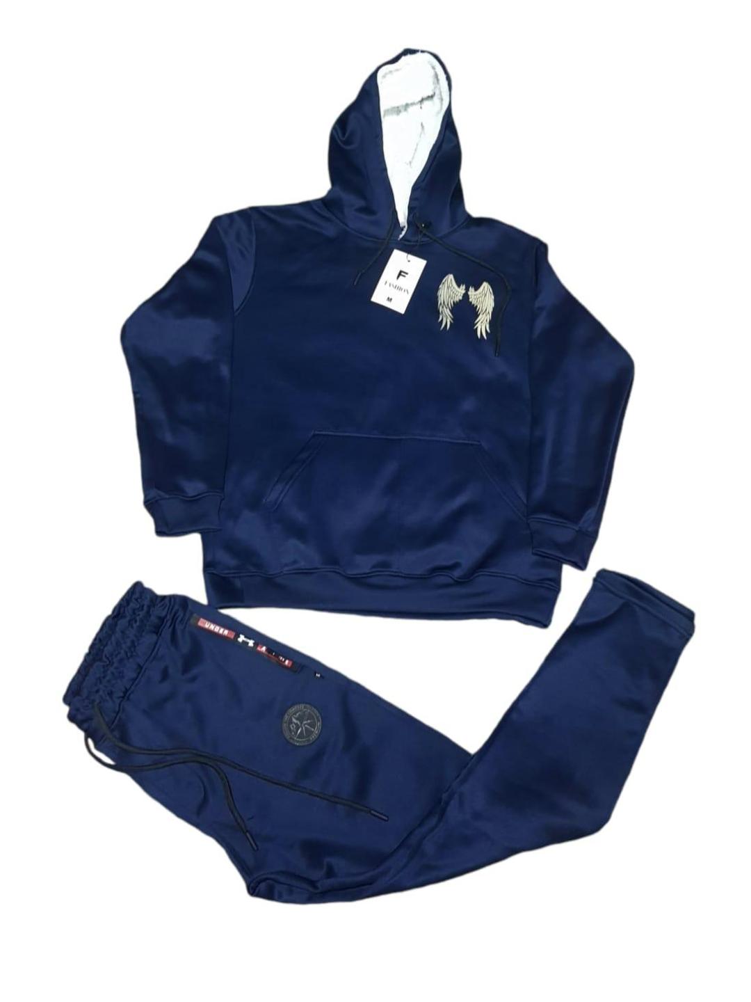 Men's Fleece Hoodie Track Suit - 2 Pcs