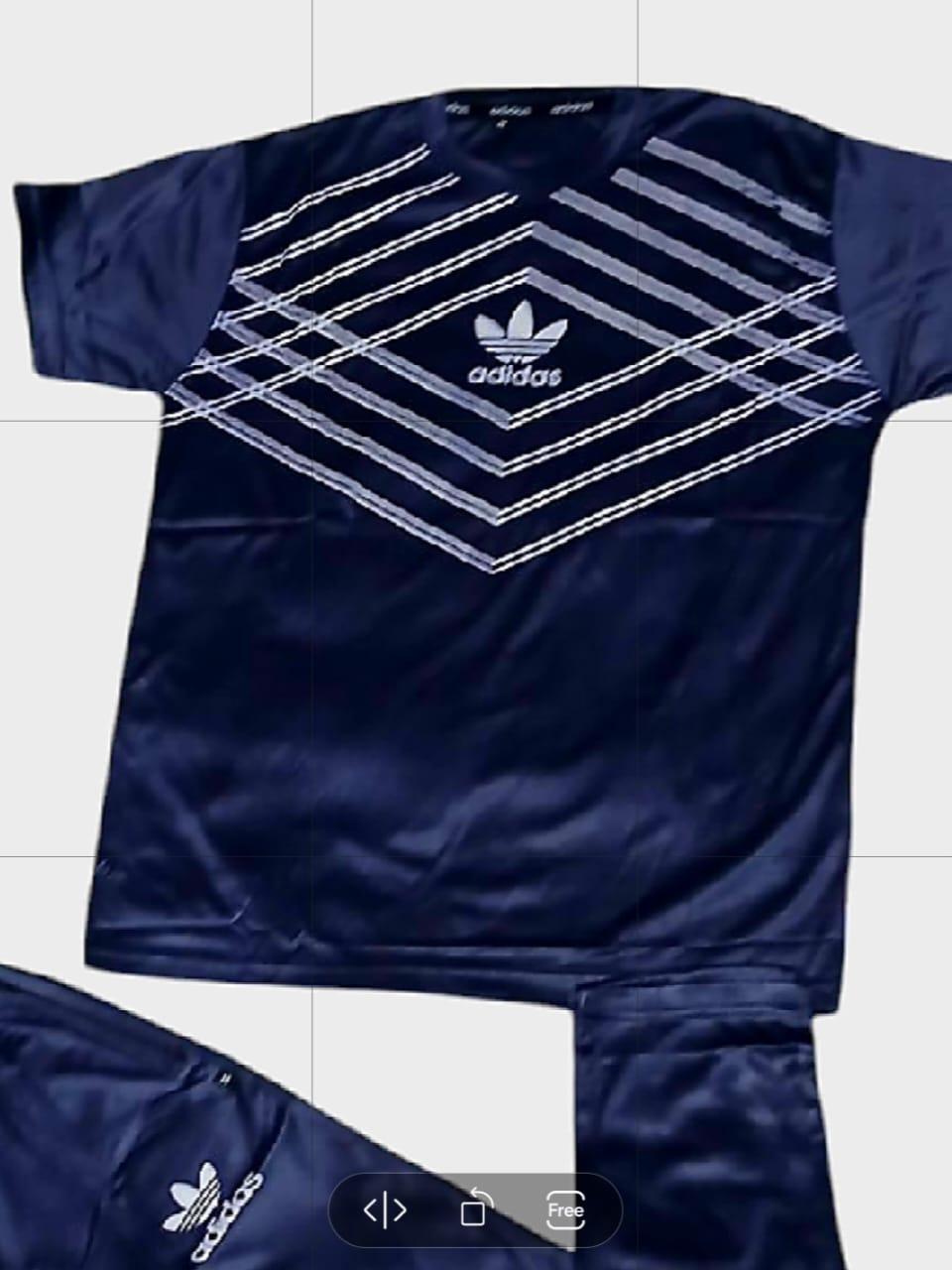 Adidas Printed Track Suit Navy Blue Medium to XL