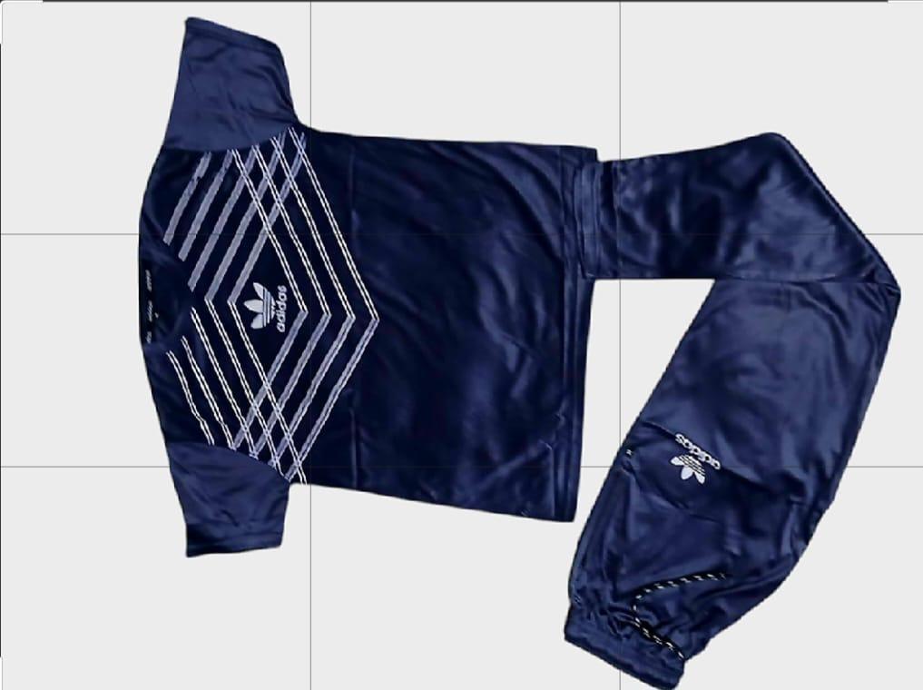 Adidas Printed Track Suit Navy Blue Medium to XL