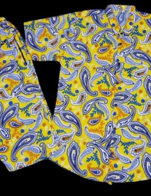 Men's Cotton Printed Co-ord Set - 2 Pcs 