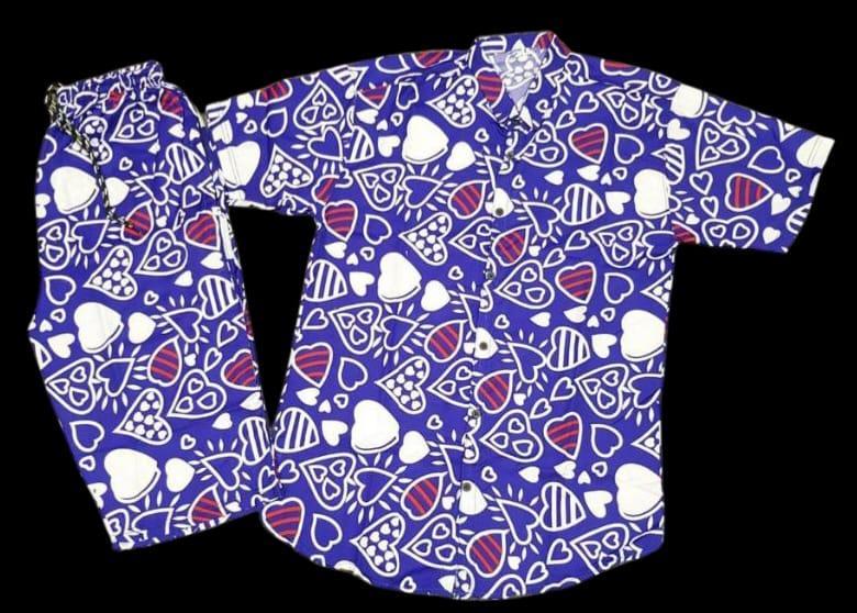 Men's Cotton Printed Co-ord Set - 2 Pcs 