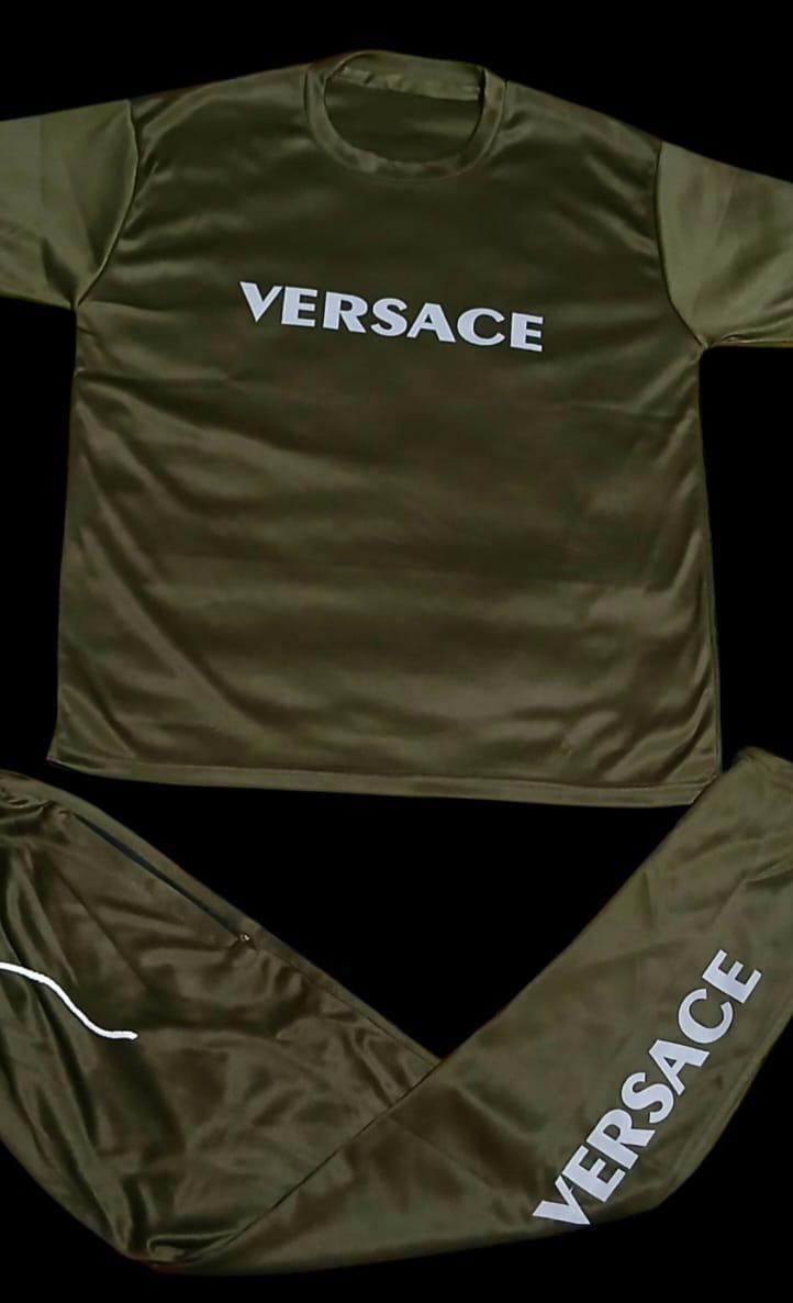 Men's Micro Interlock Track Suit - 2 Pcs Green Set