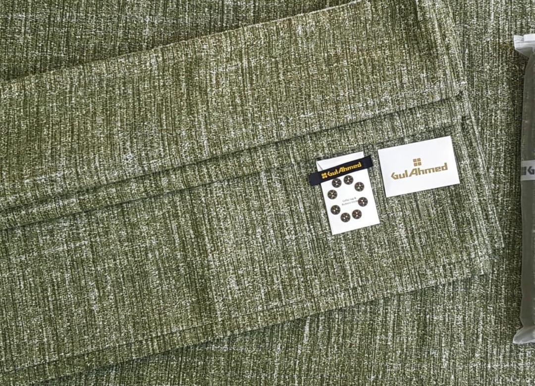 Gul Ahmed Khaddar Men Suit Winter Warm Textured Green