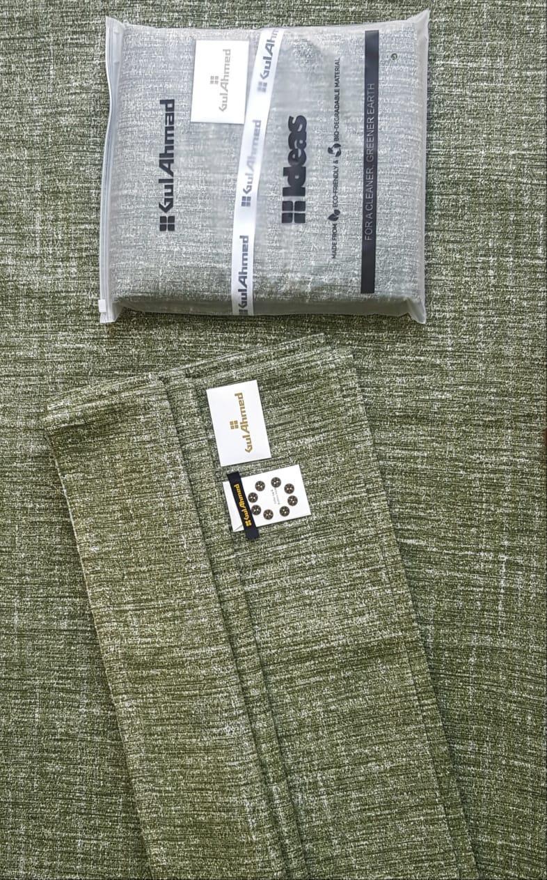 Gul Ahmed Khaddar Men Suit Winter Warm Textured Green