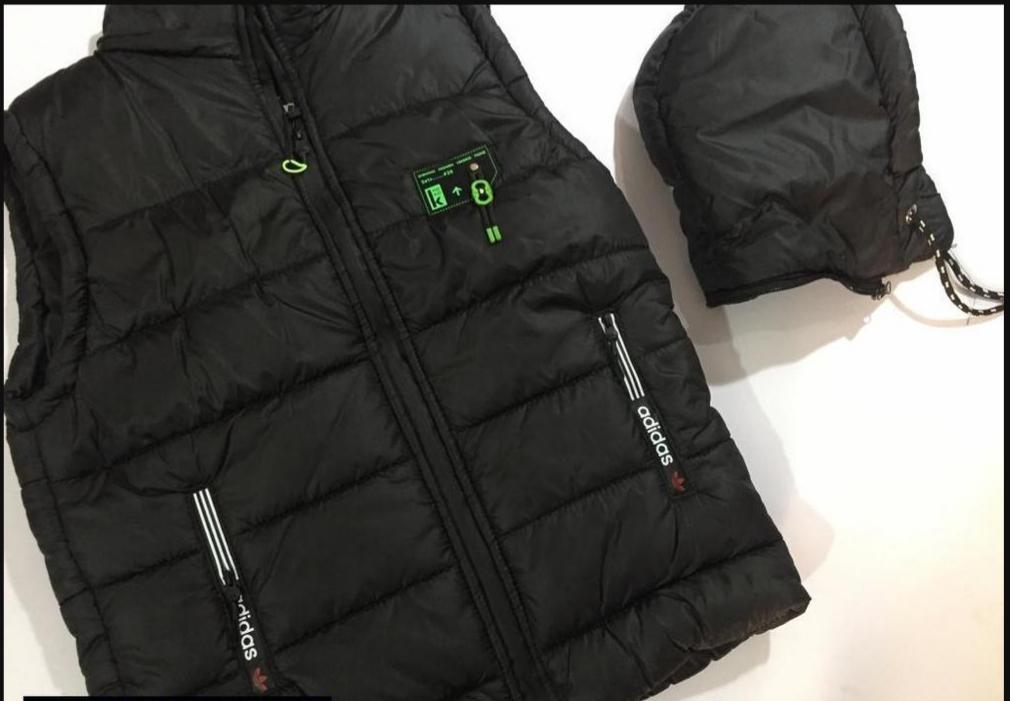 Men's Black Sleeveless Winter Puffer Vest