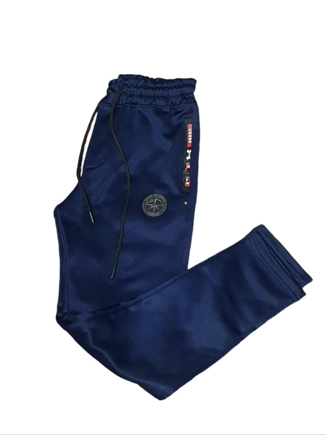 Men's Plain Polyester Trouser - 1 Pc Casual Wear in Blue