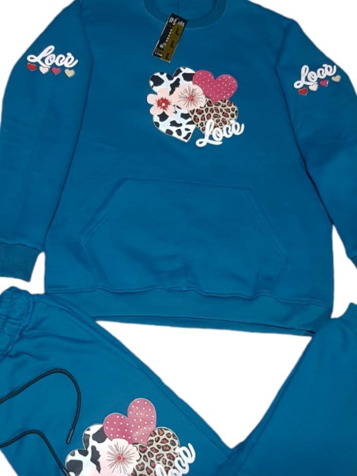 Blue Printed Tracksuit for Kids 3-10 Years Cotton