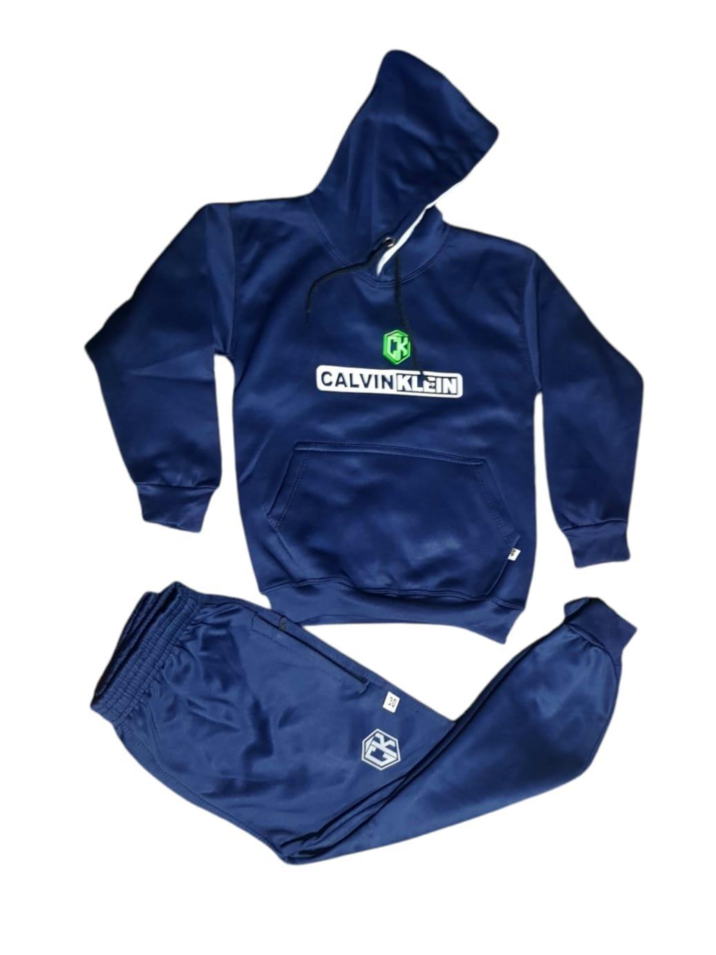 Stylish Boy's Hoodie Tracksuit - 2 Pcs, Polyester, Plain Pattern, Perfect Ages 5-14