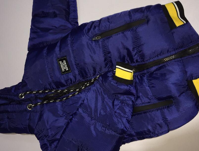 Blue Puffer Jacket for Boys 2-10 Years with Hood & Zip Pockets