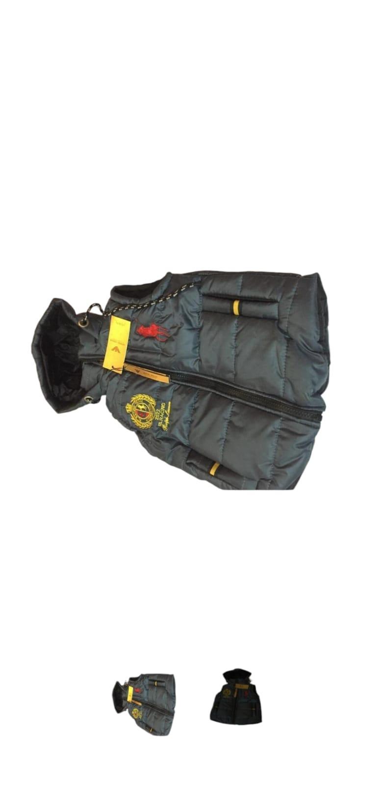 Black Hooded Sleeveless Jacket for Boys 5-10 Years