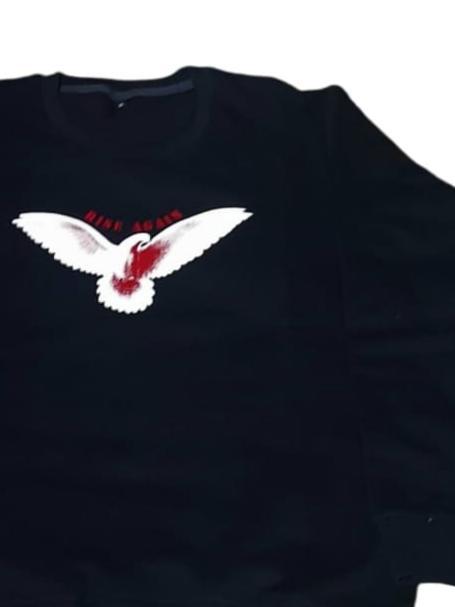 Black Dove Graphic Sweatshirt Medium Large Fleece