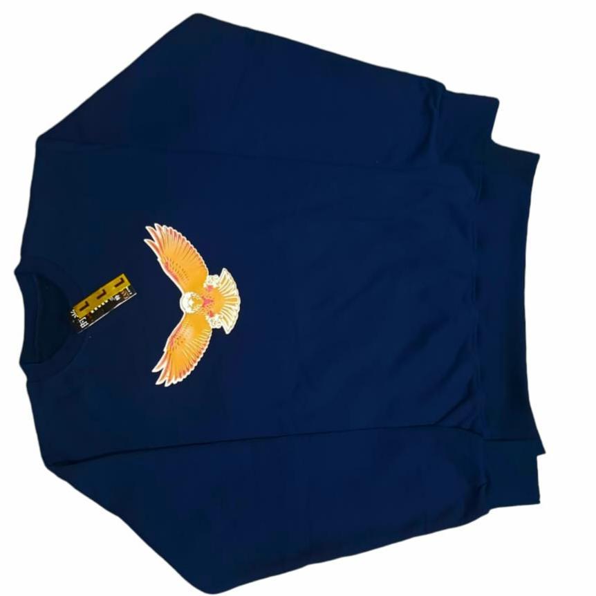 Blue Graphic Sweatshirt Medium Large Fleece