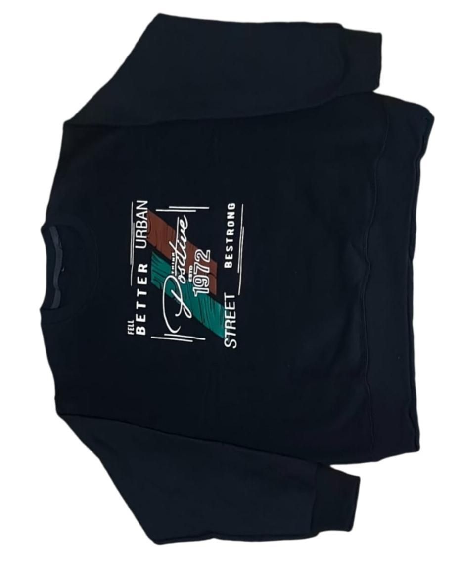 Black Unisex Graphic Sweatshirt Medium Large