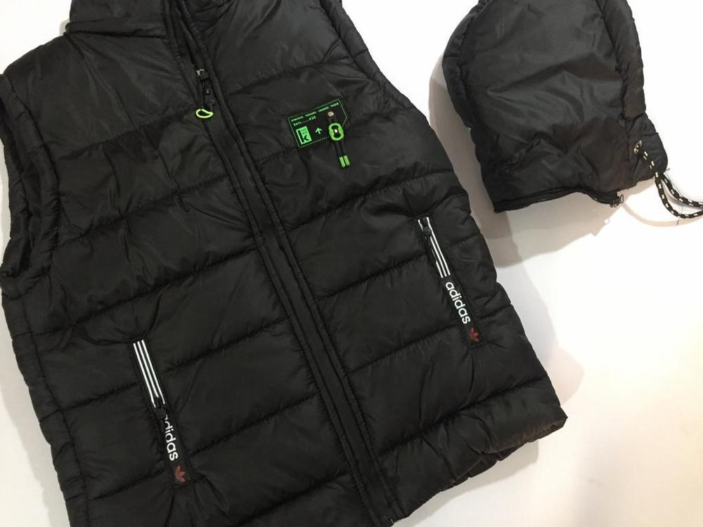 Men's Black Parachute Puffer Jacket with Hood