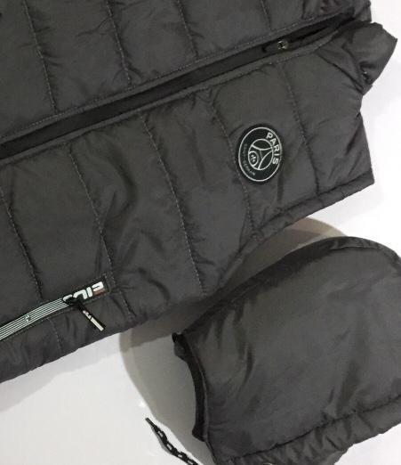 Men's Sleeveless Parachute Jacket Black Winter Warm Parachute Filling
